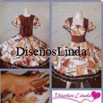 Vestido Huasa competición diseñado en crea 100% algodón