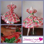 Vestido Huasa competición diseñado en crea 100% algodón