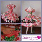 Vestido Huasa competición diseñado en crea 100% algodón