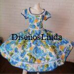 Vestido Huasa competición diseñado en crea 100% algodón