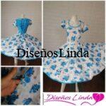 Vestido Huasa competición diseñado en crea 100% algodón